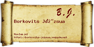 Borkovits Józsua névjegykártya